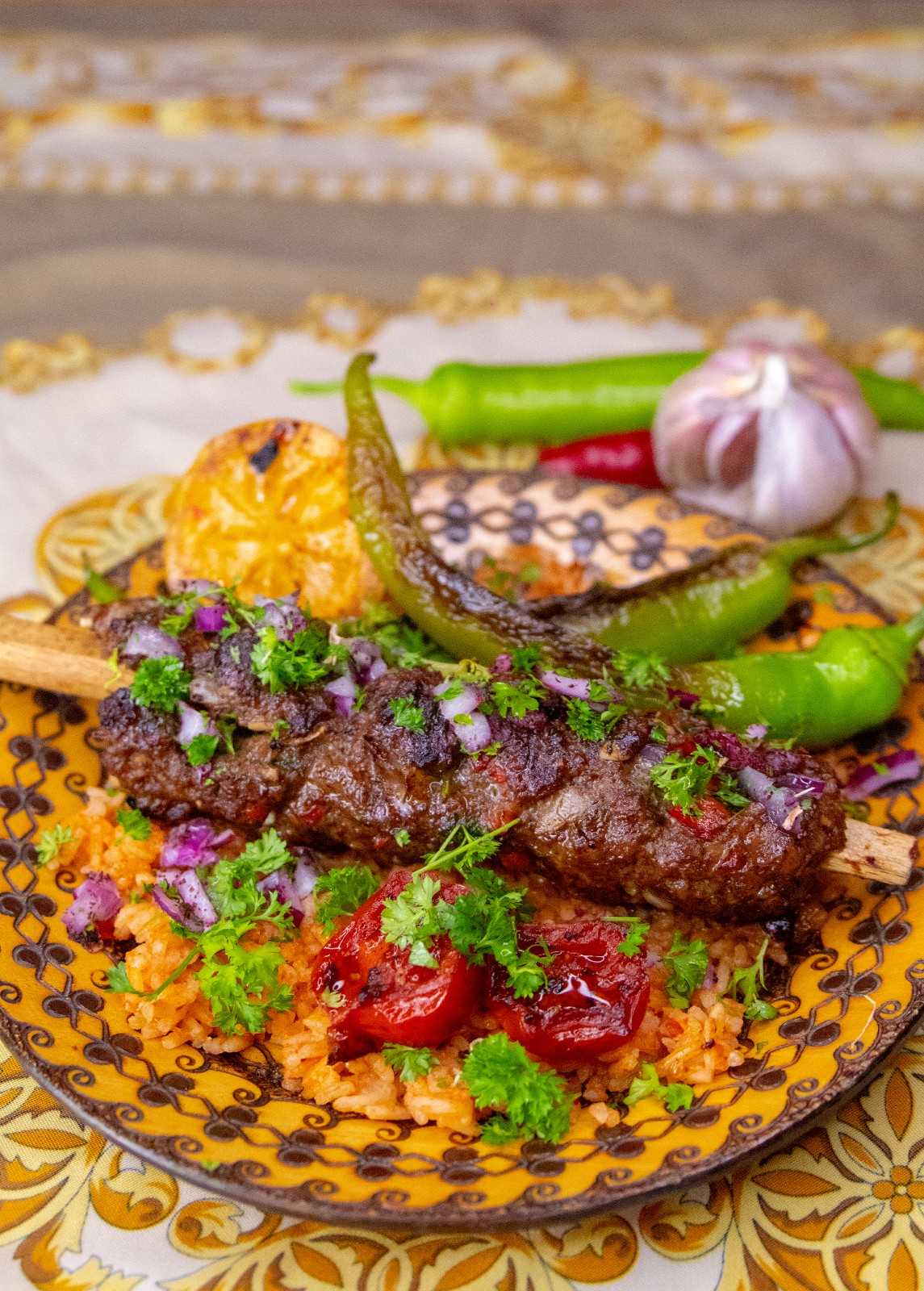 Adana Kebap am Spieß